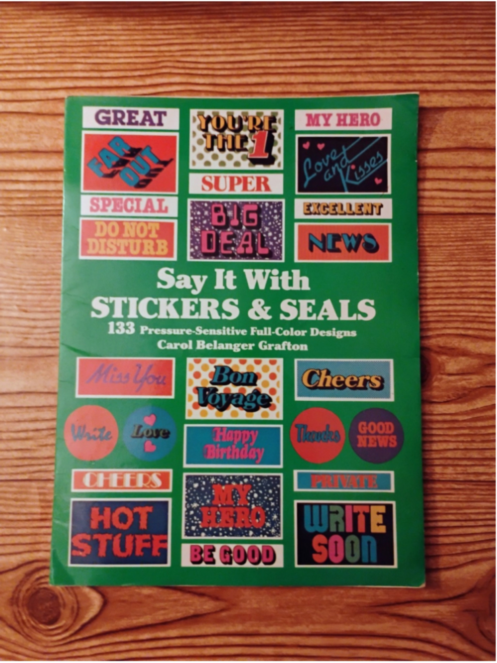 Vintage Dover Publications 1984 sticker book Say It With Stickers & Seals
